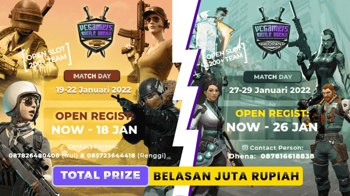VCGamers Battle Arena Januar 2021 PUBG Mobile & Valorant!