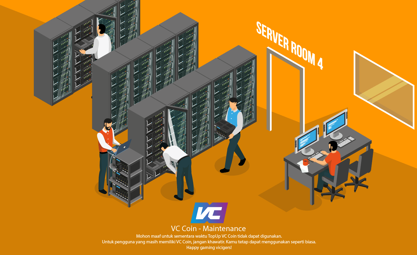VCGamers.comのメンテナンスシステムVCコイン