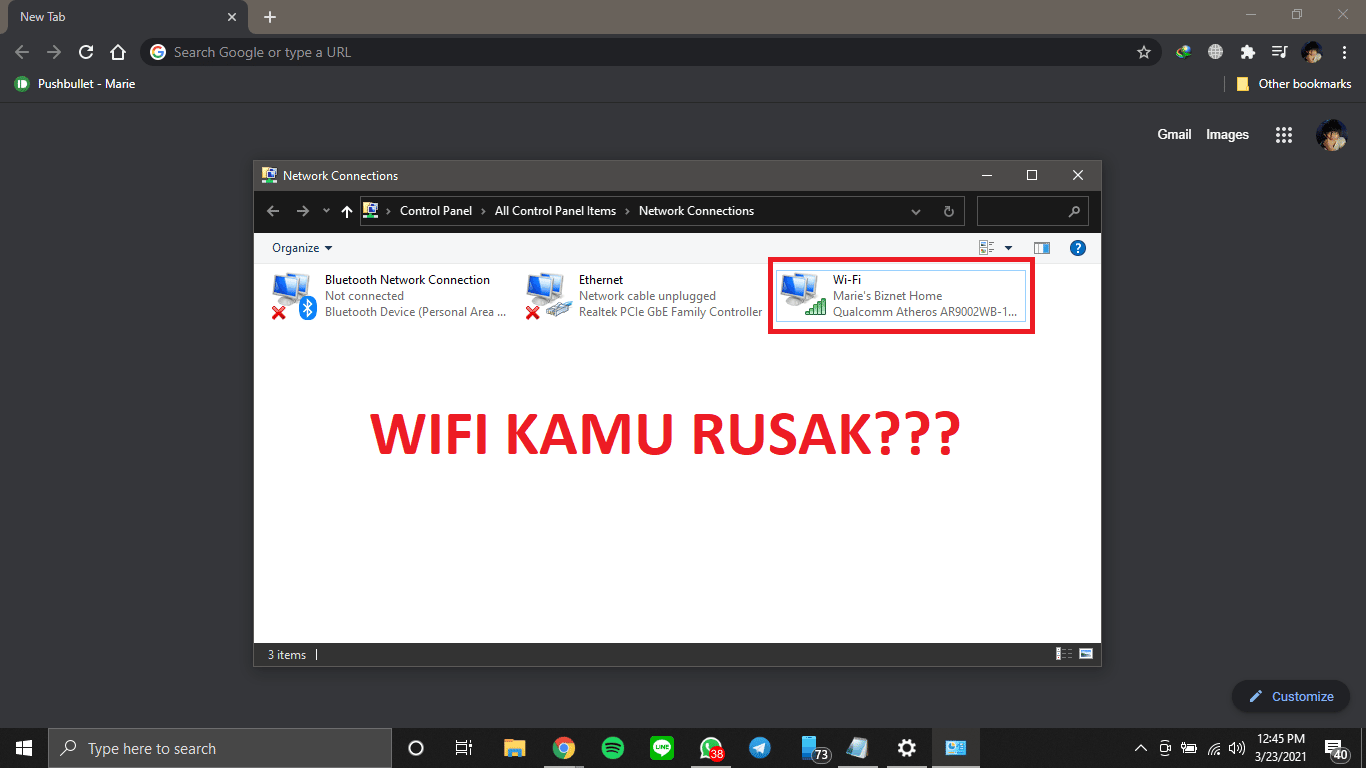 wifi laptop rusak