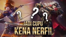 Hero Mobile Legend Terkena Nerf di Season 20, beserta yang di Buff