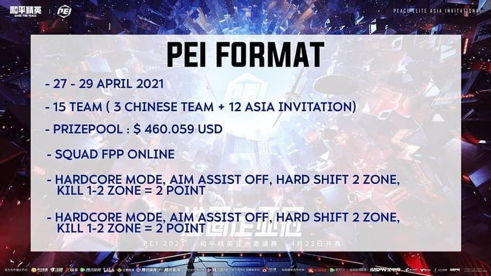 Turnamen Peace Elite Asia Invitationals (PEI) 2021