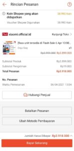 Redmi Note 10 Pro Shopee 체크 아웃