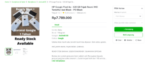 google pixel 4a tokopedia