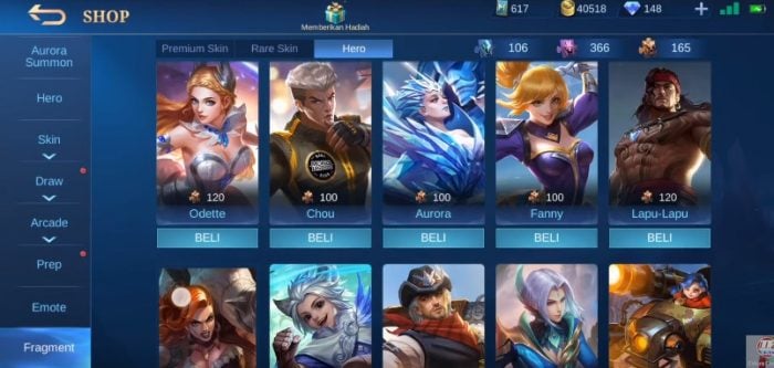 Update Fragment Shop Mobile Legends April 2021, Skin Hayabusa