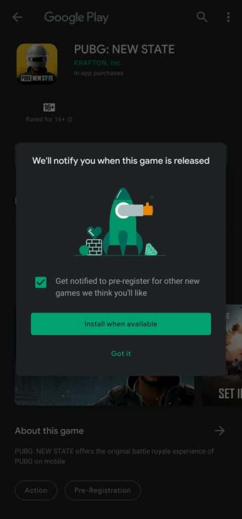 How to Register PUBG New State Pre-Registration on the Google Play Store