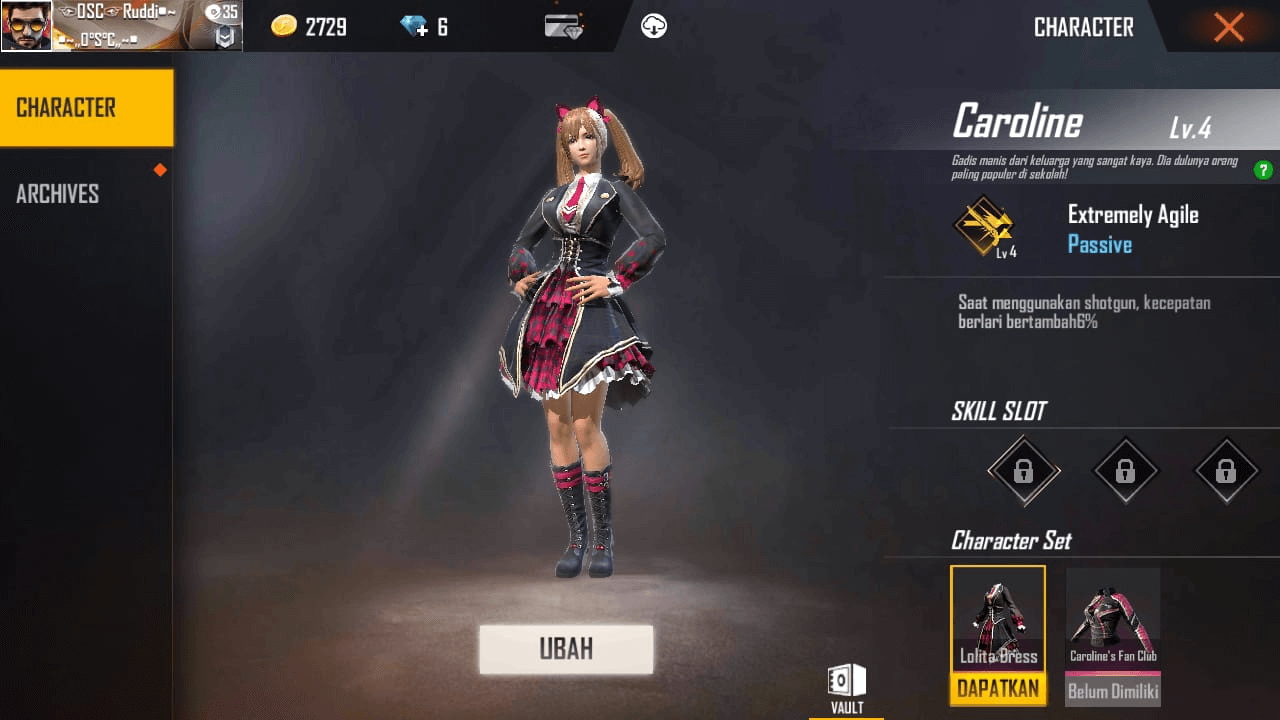 Karakter Jota Free Fire