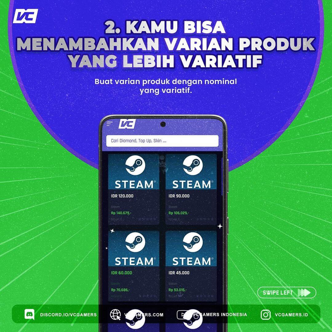 tambah produk di vcgamers marketplace