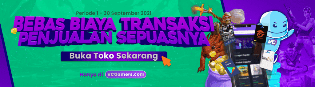 bebas biaya transaksi penjualan sepuasnya vcgamers promo september