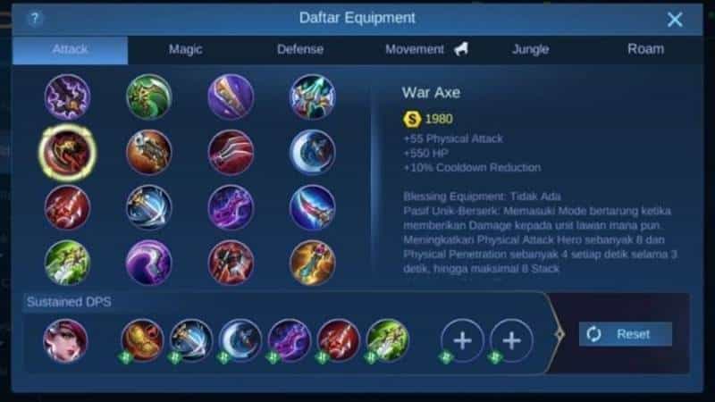 War Axe Mobile Legends 2021을 사용한 최신 패니 빌드! 삼