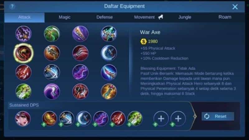 Build Fanny Terbaru Menggunakan War Axe Mobile Legends 2021! 3