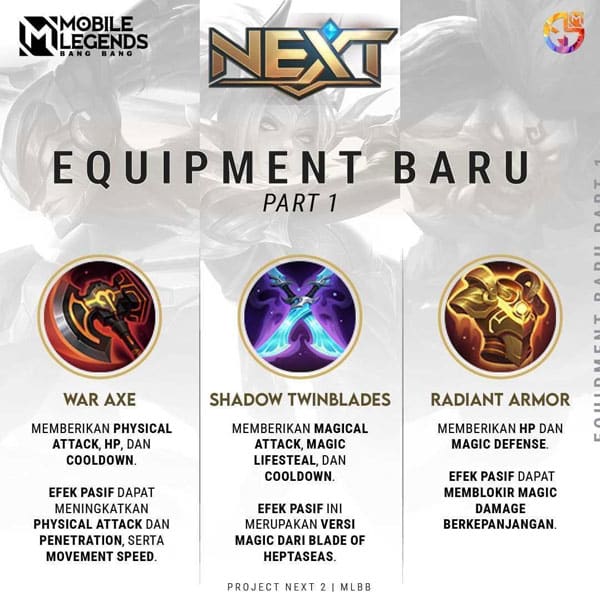 Mobile Legends Item Names in Next Project Season 20!