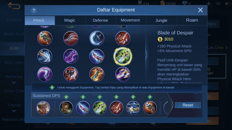 build chou blade of despair