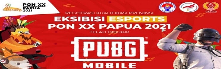 register to become a PUBGM player for PON XX Papua