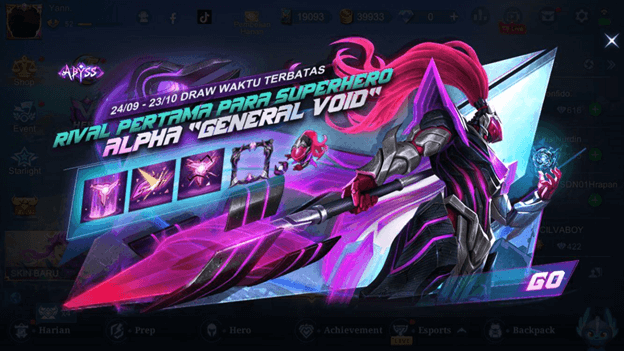 Cara Mendapatkan Skin General Void