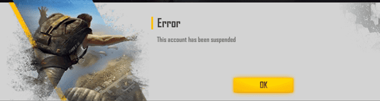 suspended free fire account