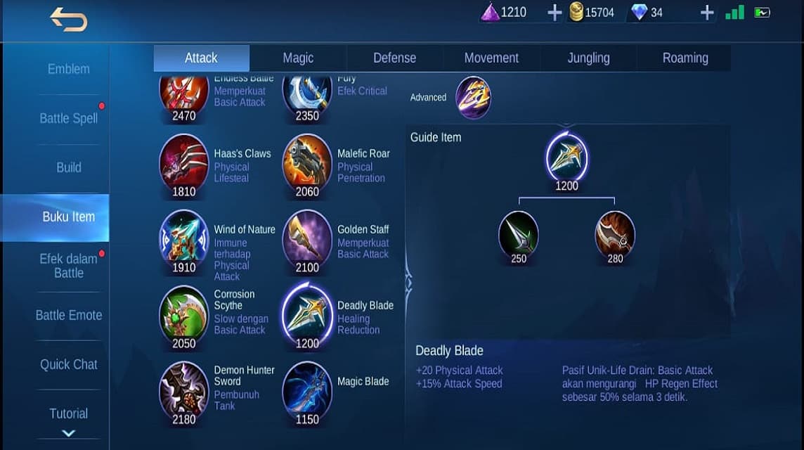 Daftar Item Mobile Legends yang sudah dihapus