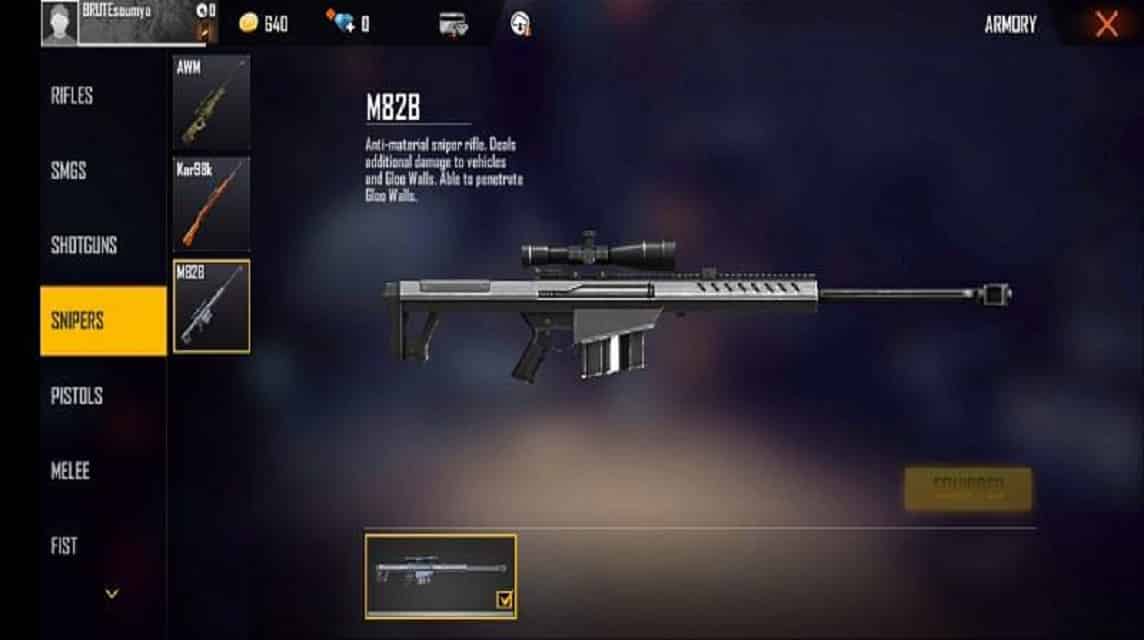 스나이퍼 라이플 M82B
