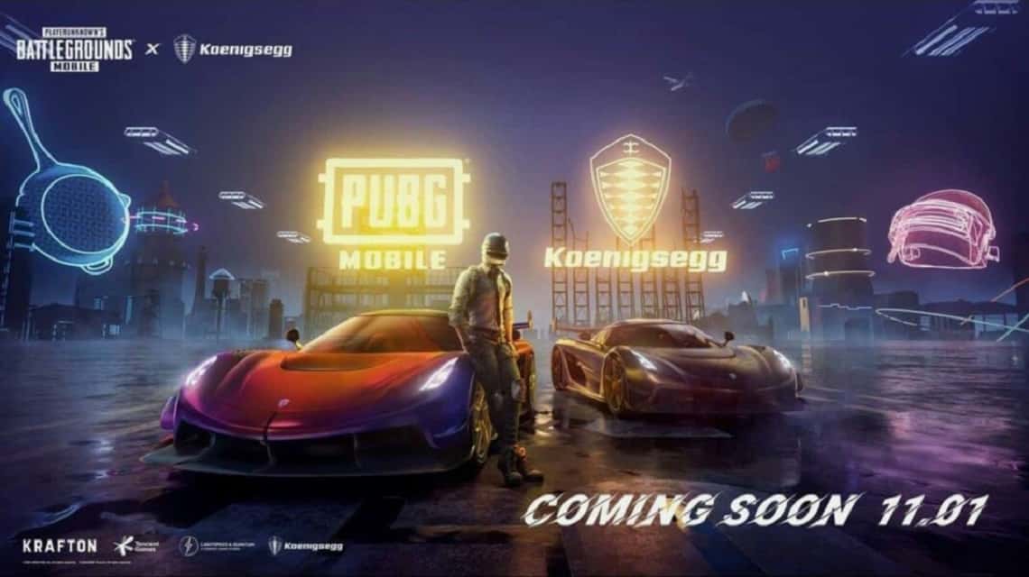 ケーニグセグとの PUBG Mobile コラボレーション