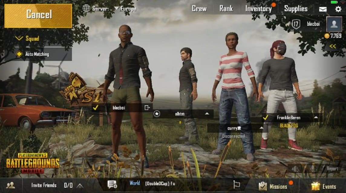 Menghapus Teman di PUBG