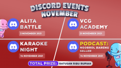 VCGamers Discord イベント 2021 年 11 月、アリータバトル、カラオケナイト、VCG アカデミー、ポッドキャスト！