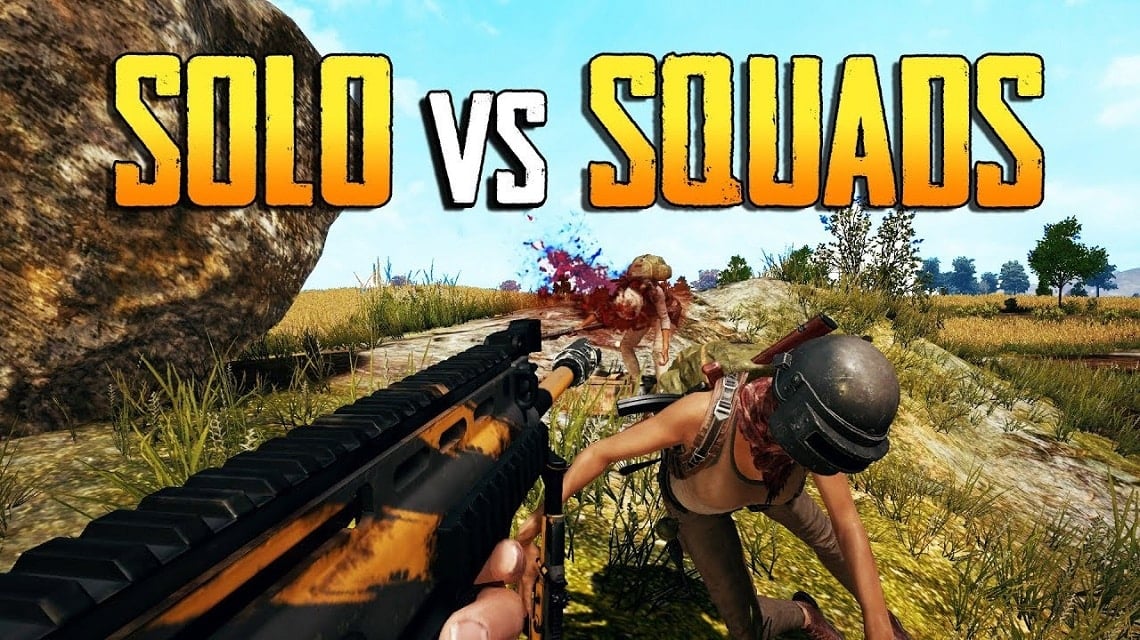 Bermain Solo Player vs Squad di PUBG Mobile