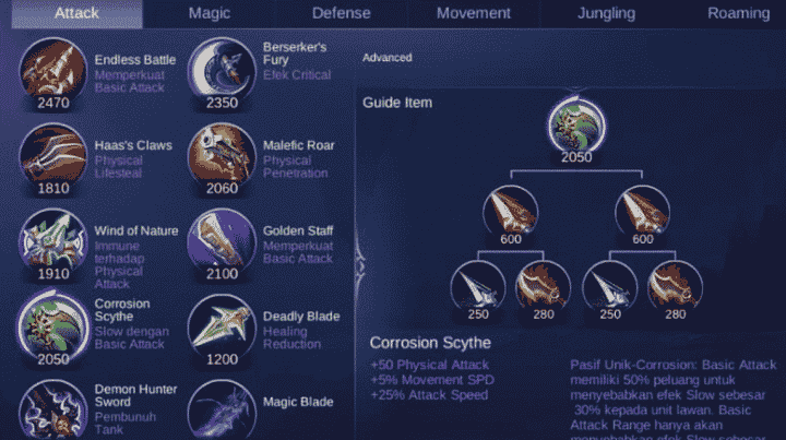 Gunakan Item Corrosion Scythe, Cocok Banget Buat 5 Hero Ini!