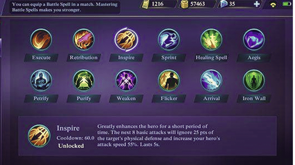 Mobile Legends Battle Spells