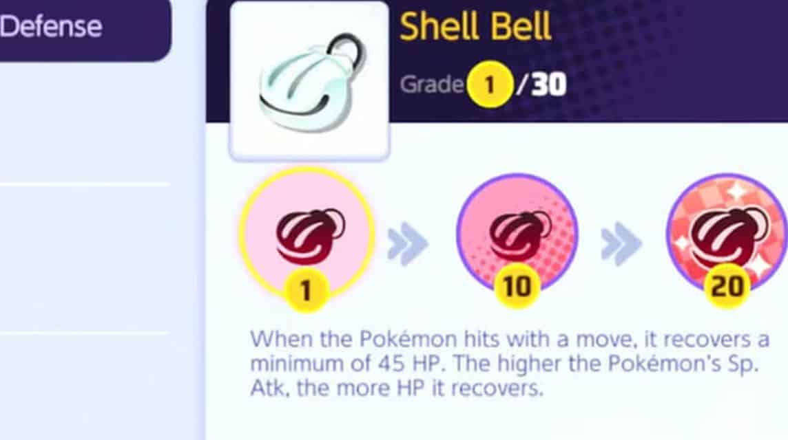 shell bell pokemon unite fix