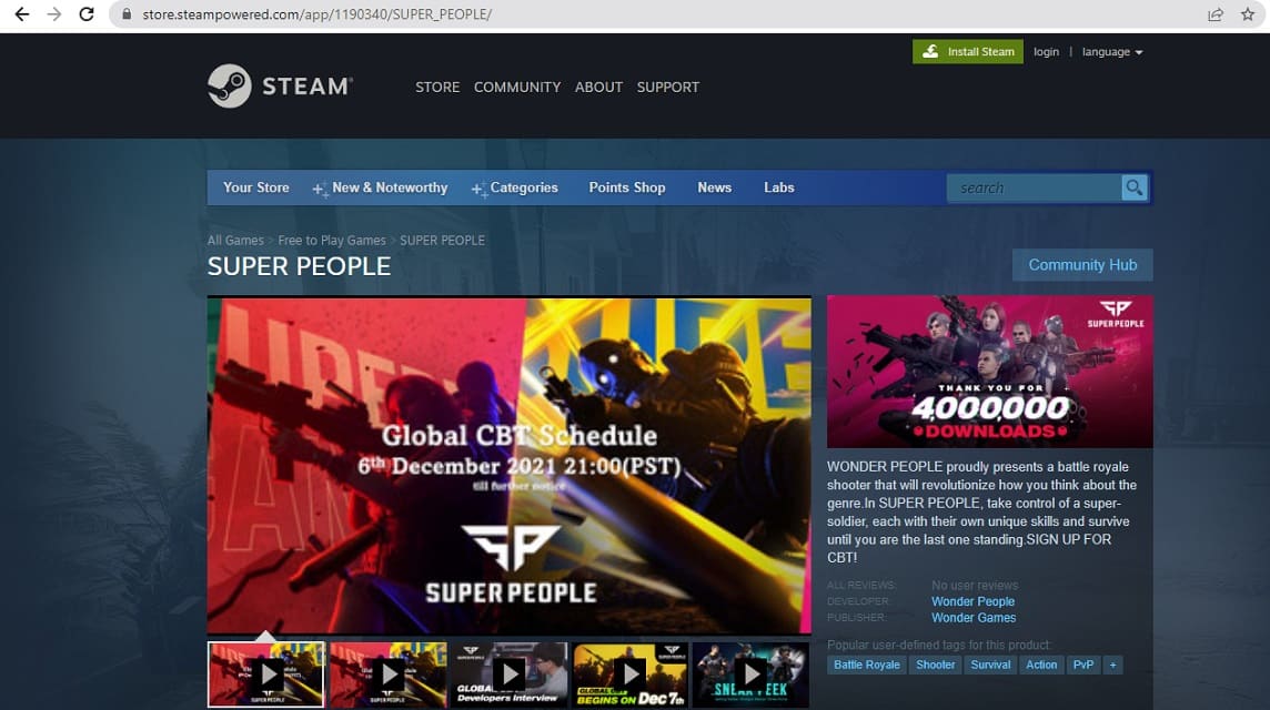 super peiople bisa didapatkan di steam