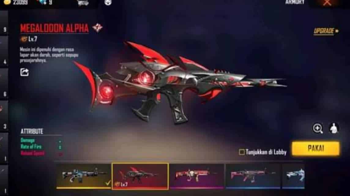 Max Free Fire weapons