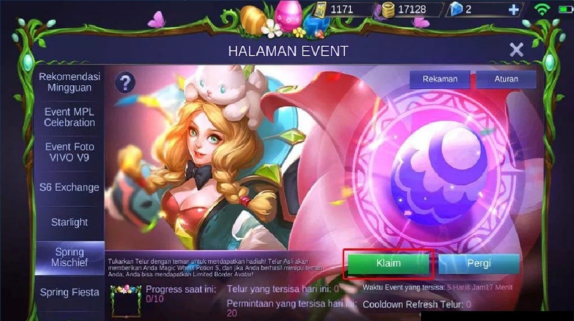 border mobile legends spring holidays