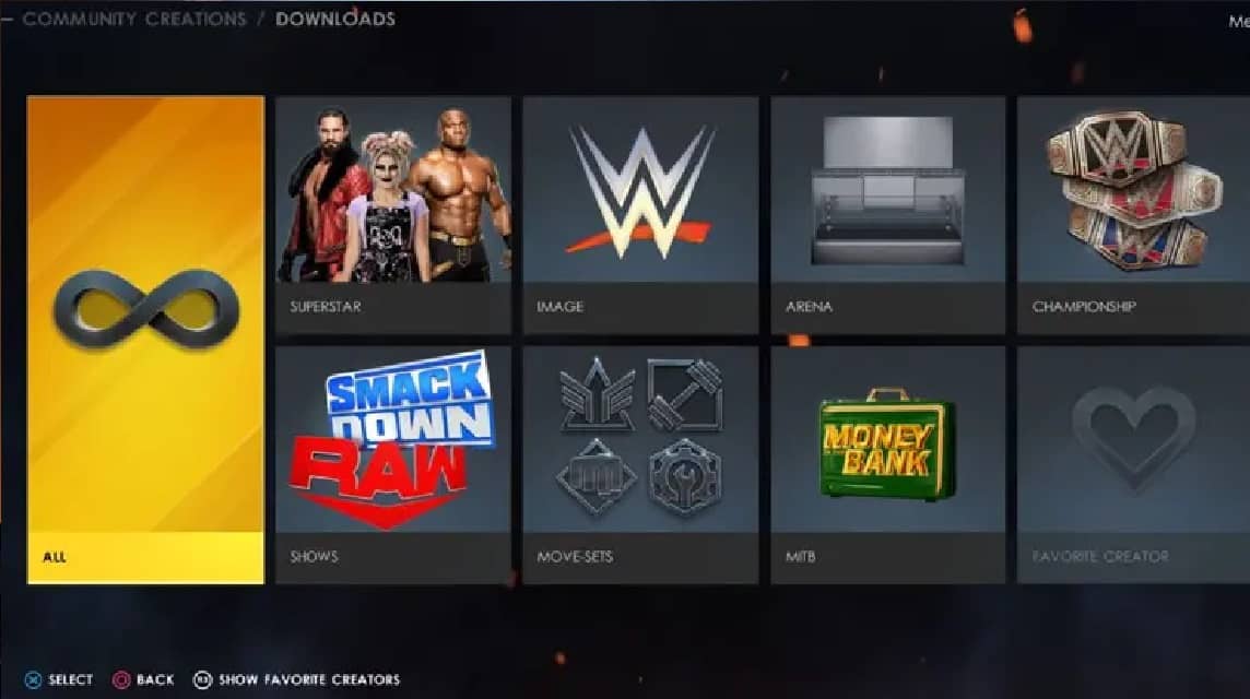 WWE 2K22 hat die Community-Erstellung veröffentlicht