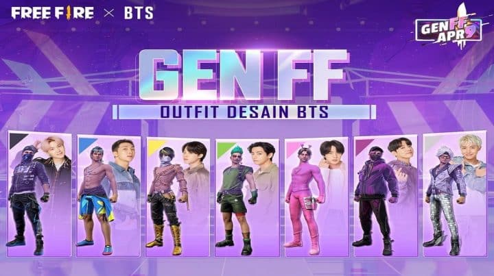 So sieht das FF x BTS-Design aus, es gibt auch einen speziellen Skin