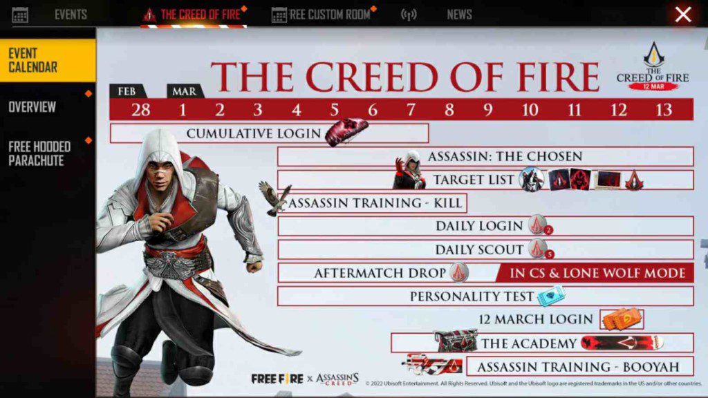 Free Fire X Assassin's Creed