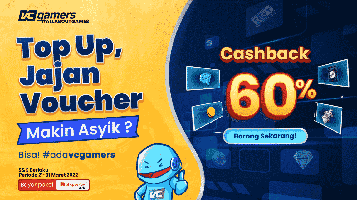 vcgamers shopeepay cashback maret