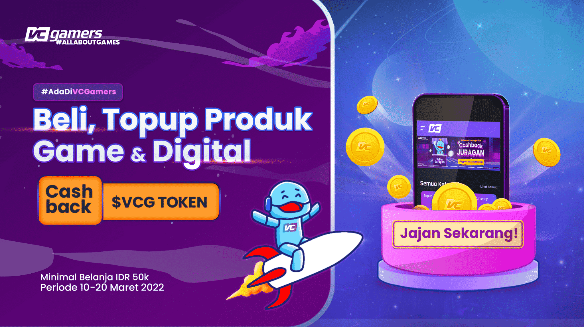 vcgamers Cashback vcg-Token vc-Markt