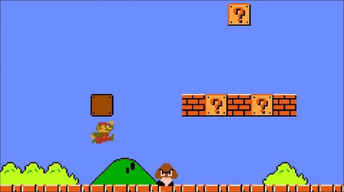 Spiel mit Glitch als Funktion von Mario Bros