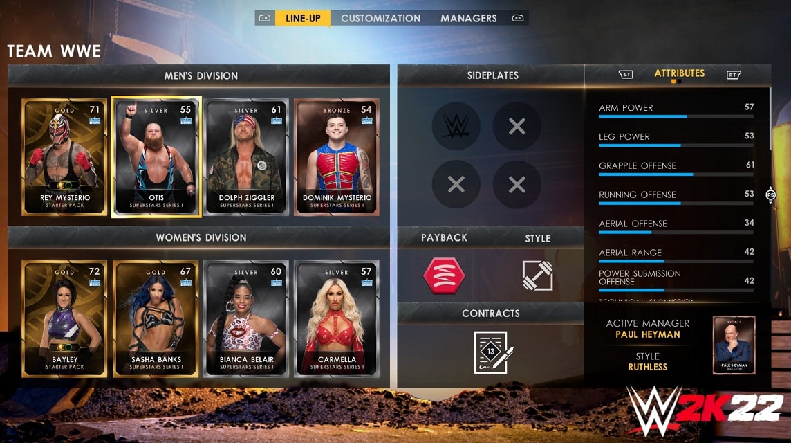 《WWE 2k22》发布 myfaction