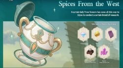 Spices Guide From the West Genshin Impact, Get 420 Primogems!