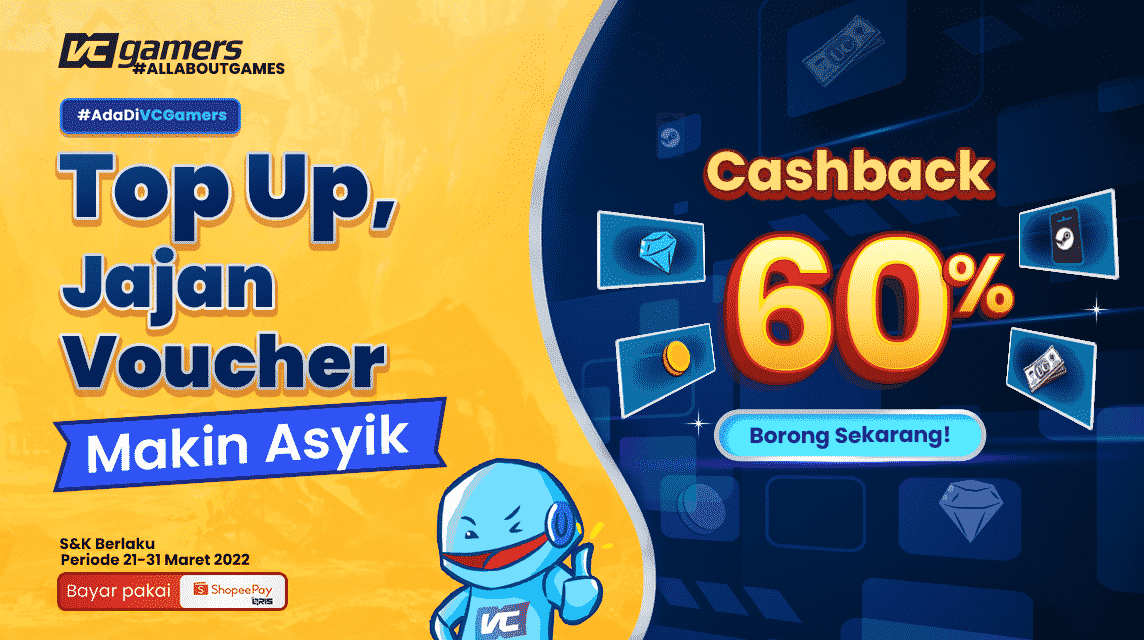 vcgamers shopeepay cashback maret