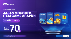 Belanja di VCGamers dan Dapatkan Cashback ShopeePay Hingga 70%