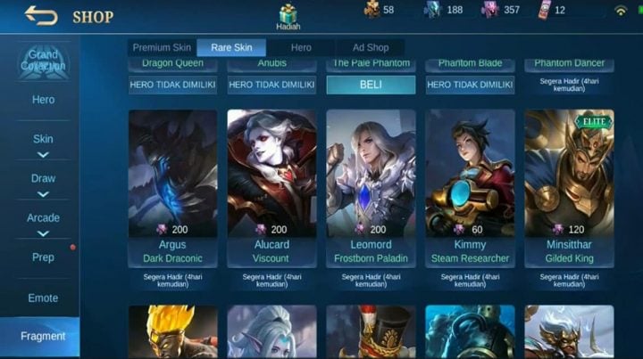 Hero Fragment Shop Mai 2022 bei MLBB