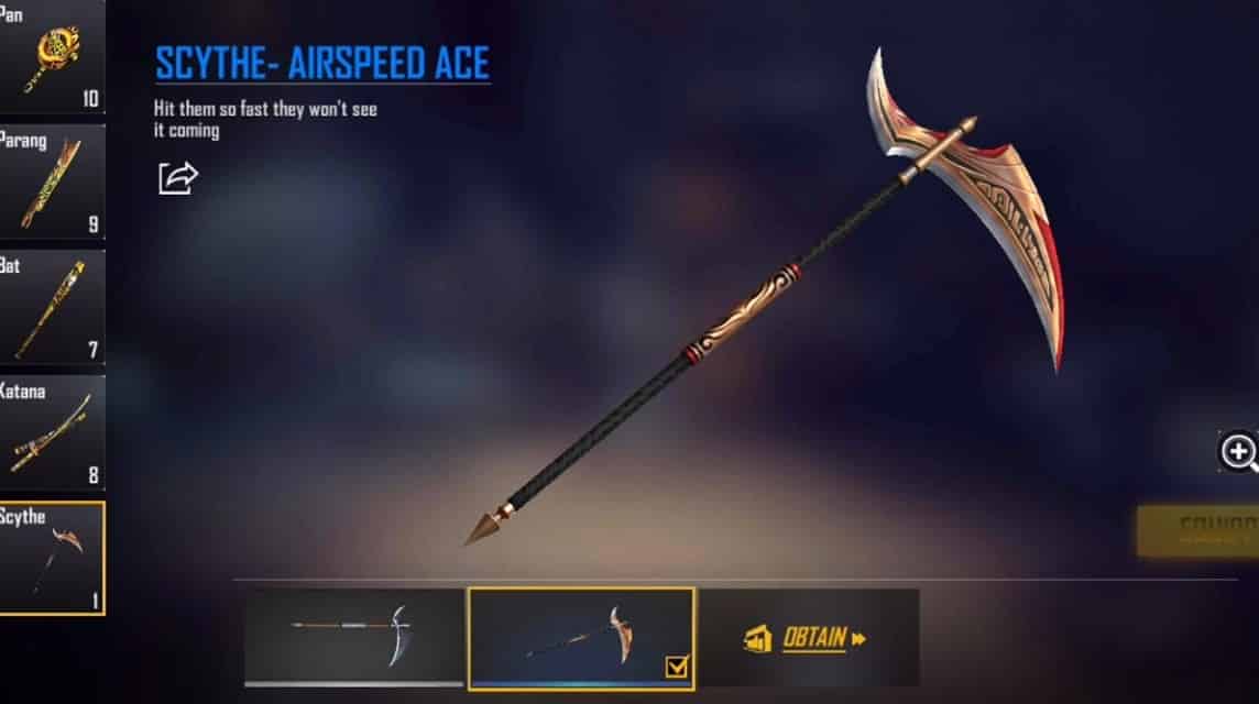 Free Fire weapons