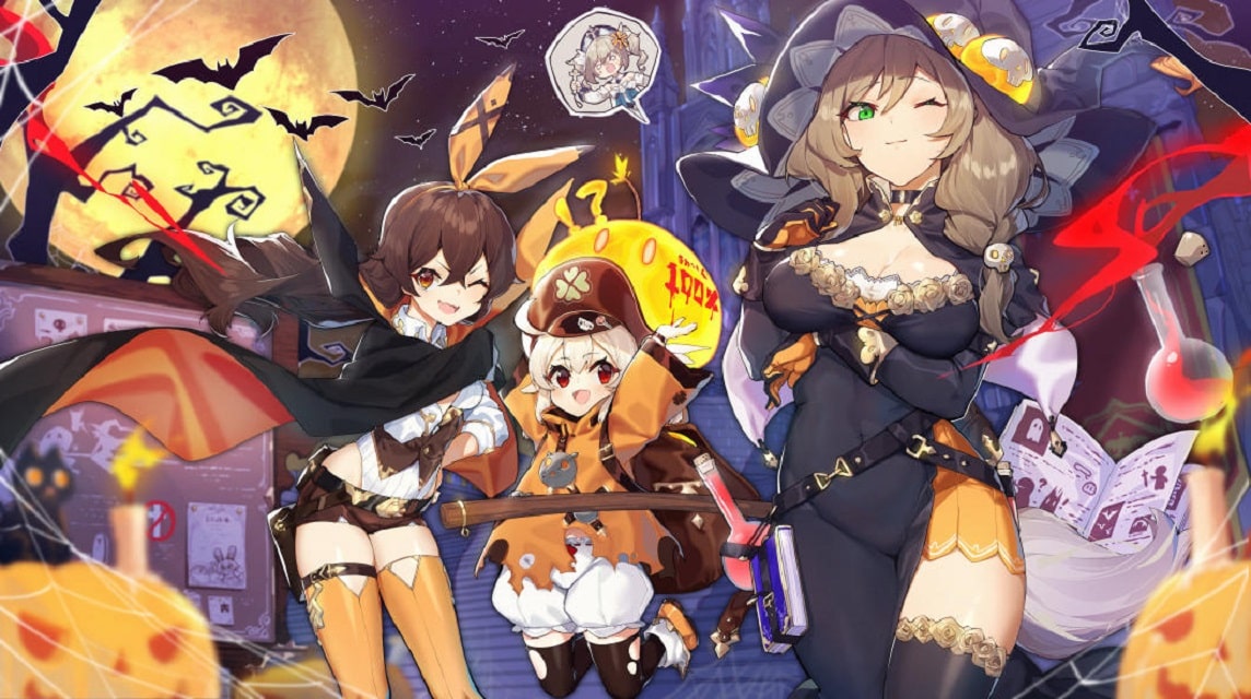 Amber Genshin Impact Wallpaper Halloween