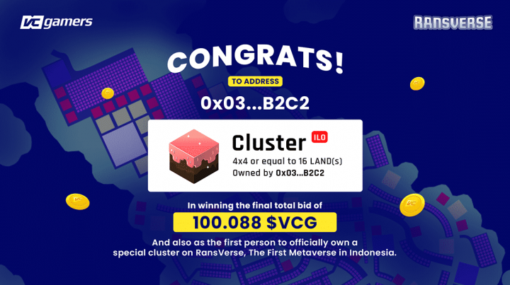 哇！ RansVerse 上的虚拟集群土地以 1.5 亿印尼盾售出