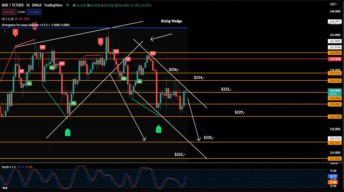 Analisa BNB dan BTC 28 Juni