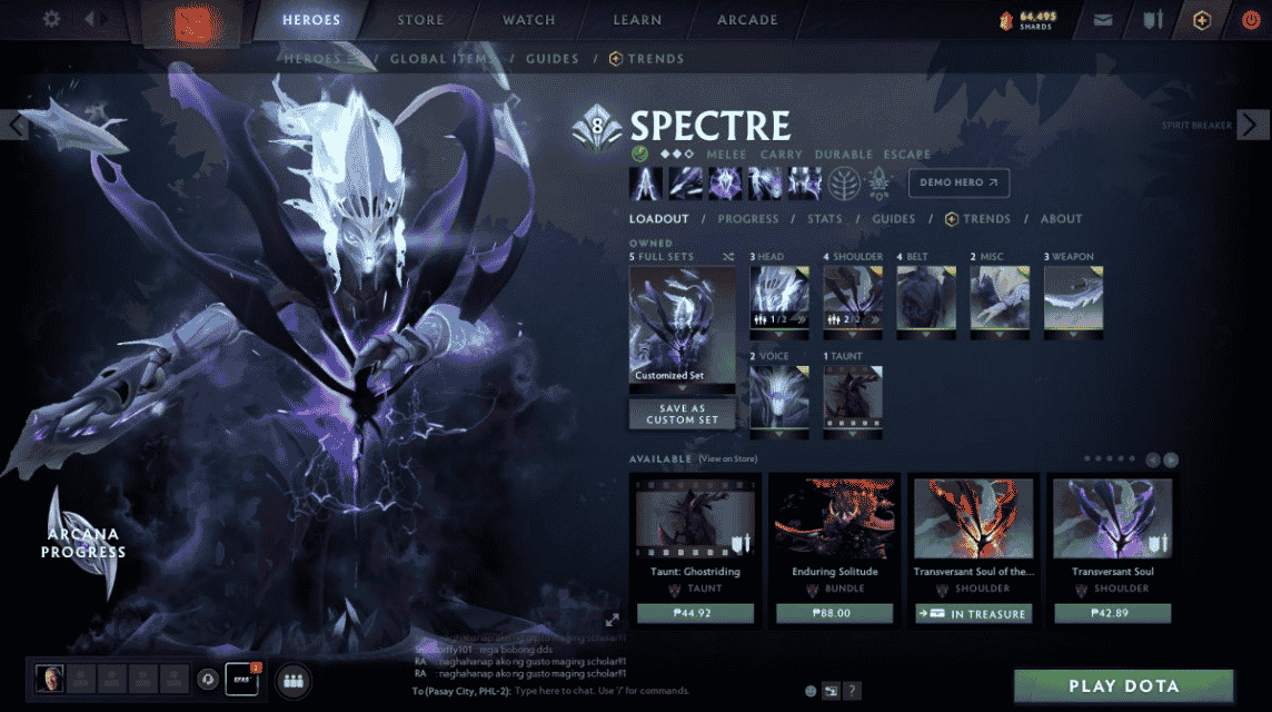 Specters Dota 2 빌드