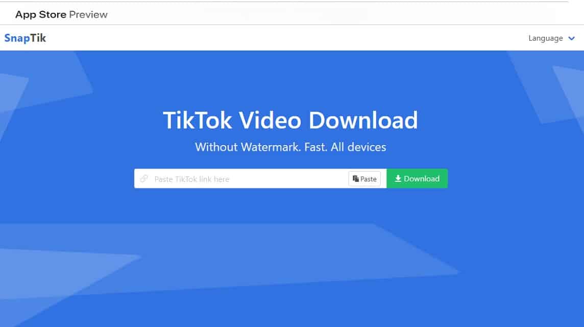 snaptik android pc経由のtiktokビデオのダウンロード