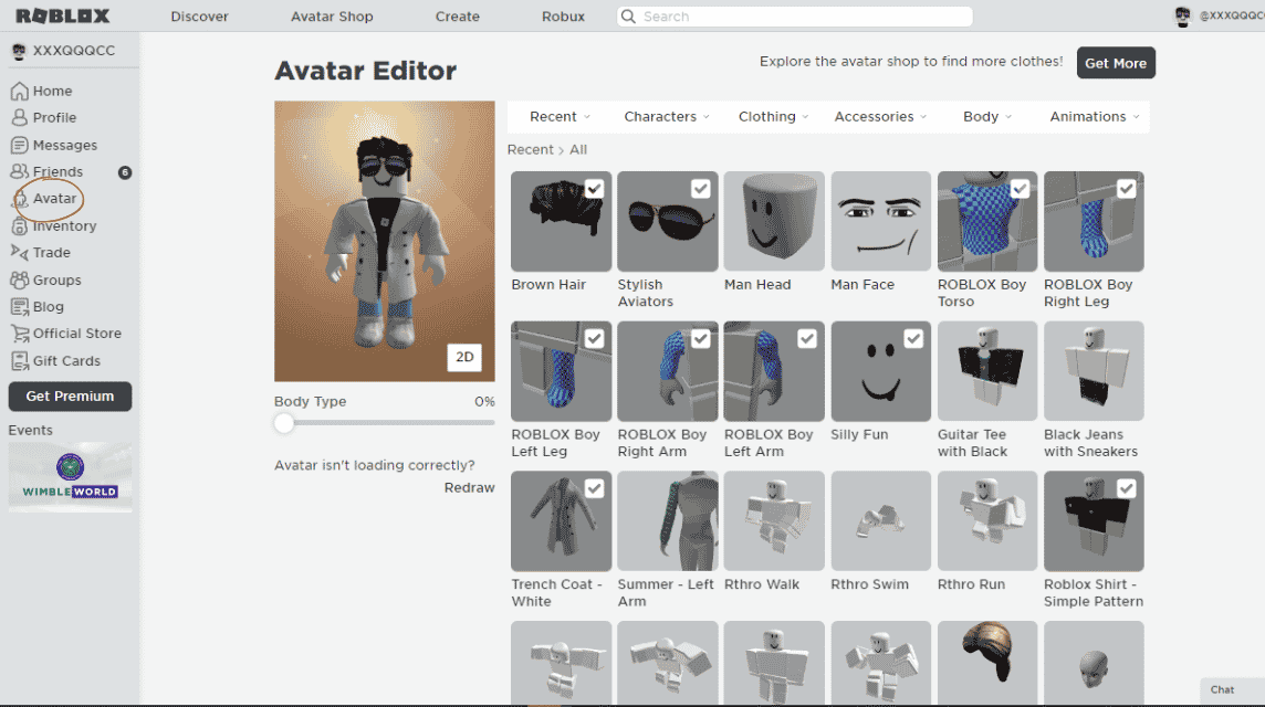 Roblox Avatar Editor