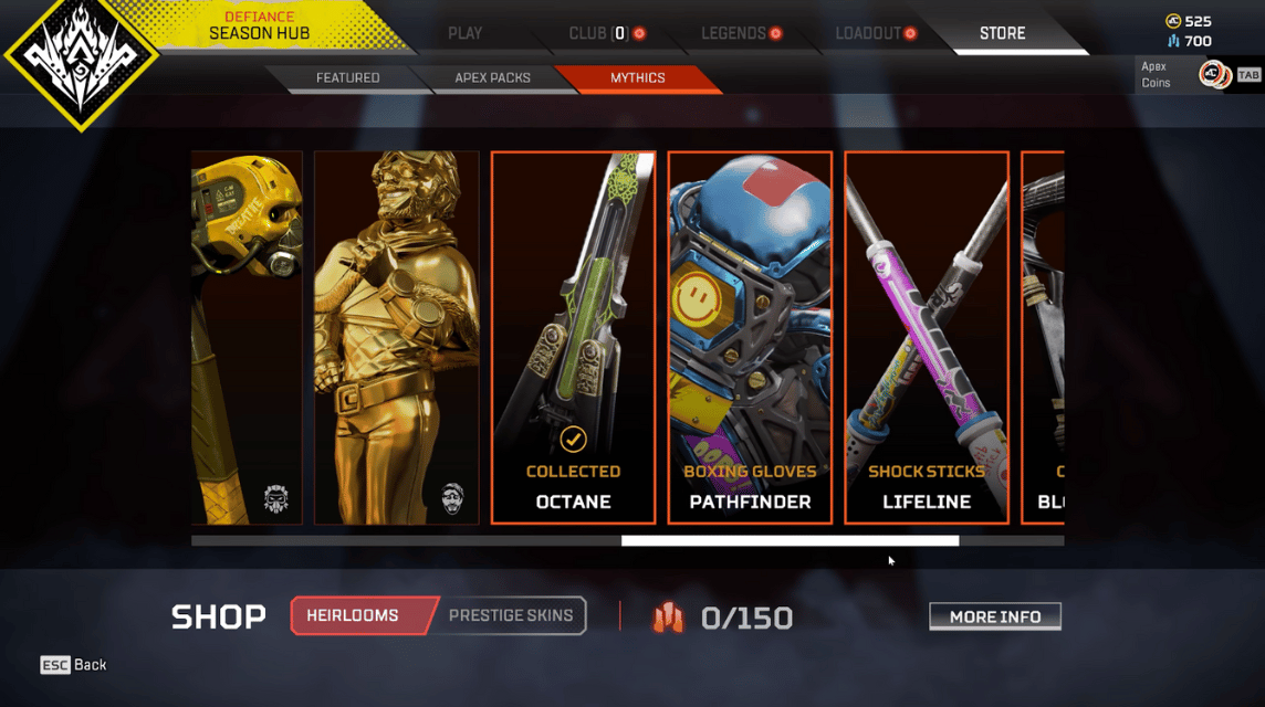 Shop Heirloom Apex Legends